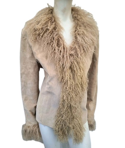 Real mongolian fur suede - real,