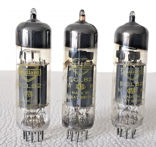 Mullard ecl82 yellow label - mullard, x3