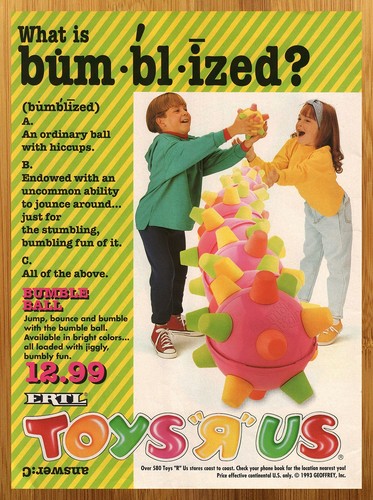 1993 bumble ball toys - toys, us