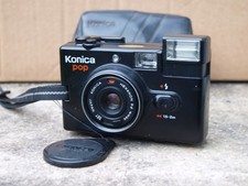 Working Black Konica Pop 35mm Point and Shoot. Lomo.