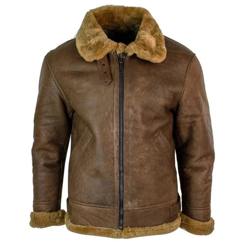 Men sheepskin shearling - sheepskin, b3