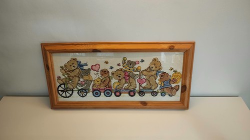 Framed vintage teddy bear - framed,