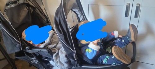 Double pram baby and - baby, toddler