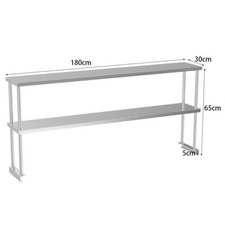 Stainless Steel Work Bench Commercial Catering Table Kitchen WorkTop Undershelf