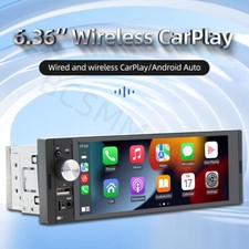 6.36in Touch Screen Car Stereo Radio Player Bluetooth For Carplay Android Auto 