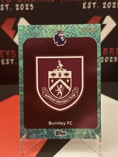 Burnley FC Badge 75/499 Topps Premier League 2026 Numbered Crest /499 Aqua