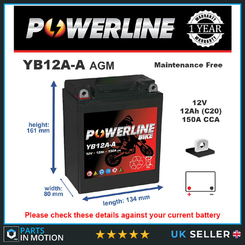 Yb12a agm powerline - yb12a-a,