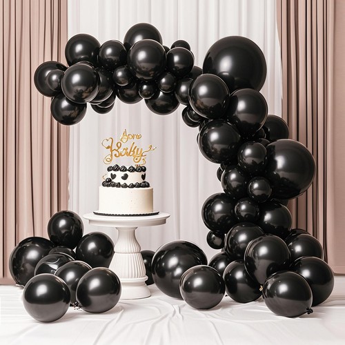 Black balloons 145 pcs - balloons,