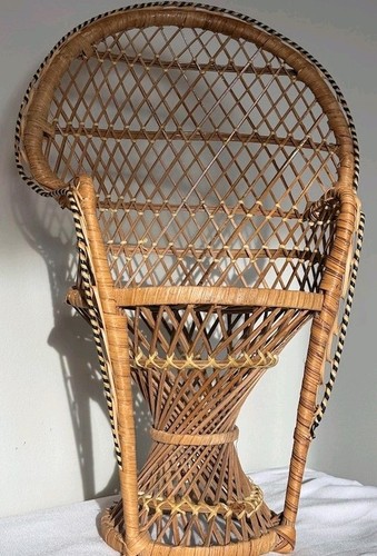 Vintage wicker peacock doll - vintage,