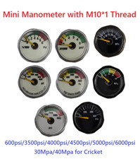 Air Mini Micro Pressure Gauge Manometer M10*1 Thread Pump 600-6000PSI 30/40MPA