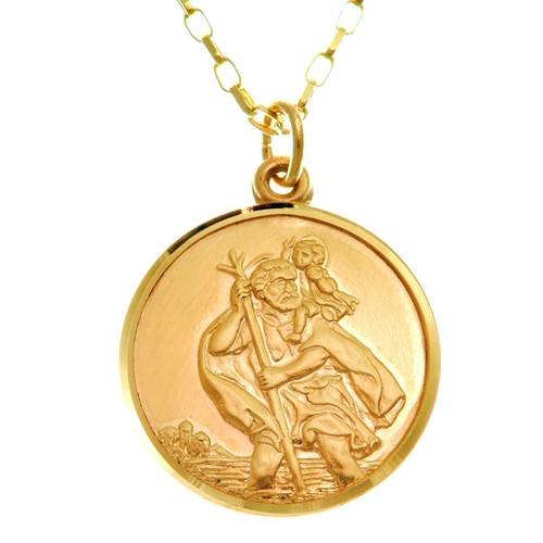 9ct gold saint christopher - st,