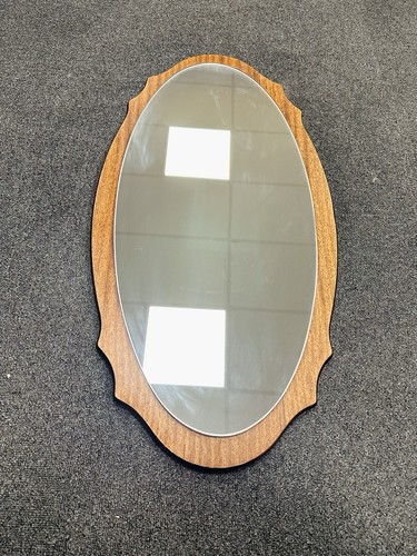Vintage wooden hall mirror - vintage,