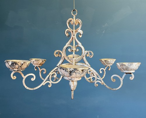 Vintage wrought iron candle - vintage,