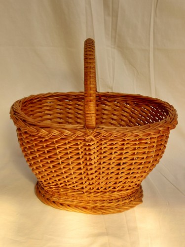 Vintage woven wicker shopping - vintage,