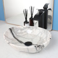 White Marble Bathroom Vessel