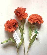 Pack x24 Single Stem Silk Flowers Carnation 'Terracotta' Clearance Offer