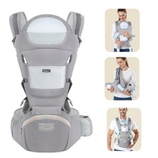 Carrier 3-in-1 Ergonomic Backpack Hip Seat & Drool Bibs for Baby,3-36 Months UK