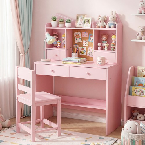 Kids study desk - study, set