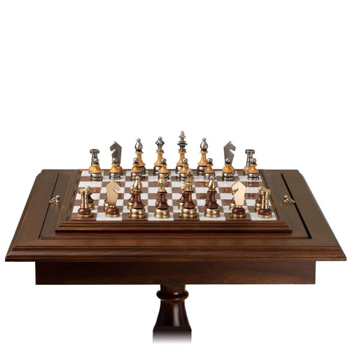 Italfama wooden chess table - wooden,