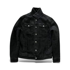 Primark Men’s Black Sherpa Lined Denim Jacket Size M – Winter Trucker Coat