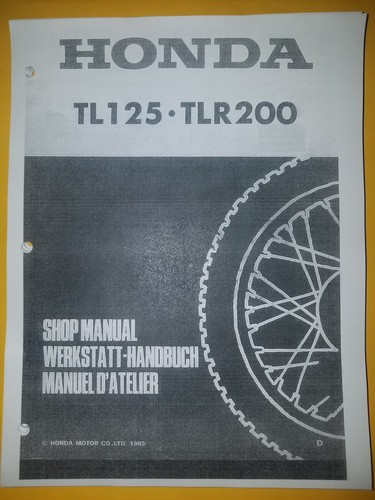 Honda tl125 tlr200 service - tl125,