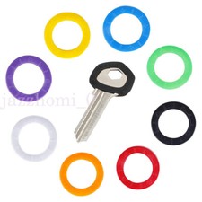 up to 50x House Key Cover Key Cap Indicate Identifier Topper Keyring Keys Round