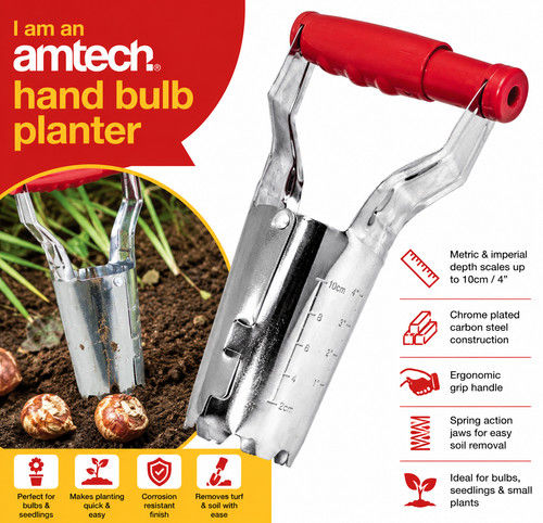 Amtech u1255 hand bulb planter - hand,