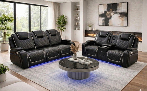 Leather sofa electric - electric, recliner