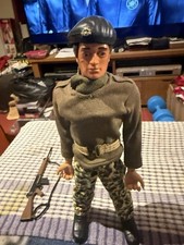 Vintage Action Man Blue Pants Eagle Eye Soilder With Rifle