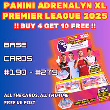 PANINI ADRENALYN XL PREMIER LEAGUE 2025 - 24/25 BASE CARDS - No. 190 to No. 279