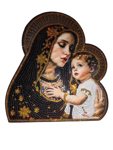 Black cloaked mary - mary, madonna