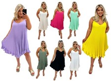 Womens Pleated Frill Hem