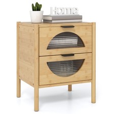 COSTWAY Bamboo Nightstand