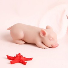Silicone Pig Doll Micro Mini Piglet Reborn Realistic Lifelike Pet 5.5 Inch 14cm