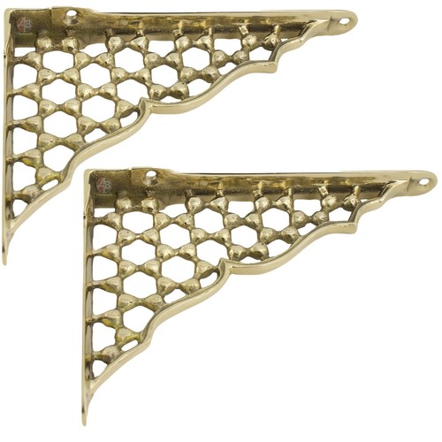 Pair polished brass - of,