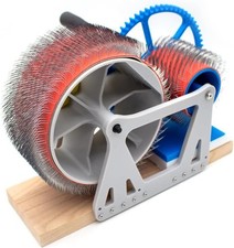 Wooden Drum Carder for DIY Wool Fiber Combing Cardings Blending Board Handmade