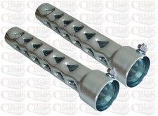 PAIR OF EXHAUST MUTES FOR TRIUMPH T120 TT