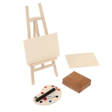  4 Pcs Portable Watercolor Painting Kits Mini Canvas with Easel Pad