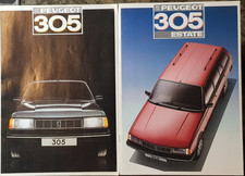 Peugeot 305 and Peugeot 305 Estate Car Sales Brochures 1986 Uk Market