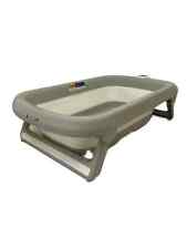 Foldable Toddler Bath Tub Collapsible Baby Bathtub Thermometer Portable Net Grey