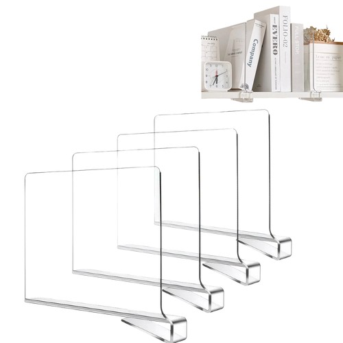 Clip shelf dividers clear - on,