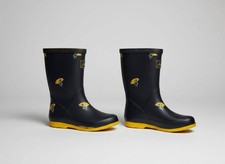 Joules Navy Wellies Duck & Umbrella Boots UK 11 EU 30 Wellingtons