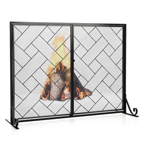 Large flat doors - large, fireplace