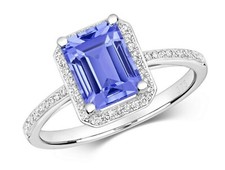 Real Tanzanite and Diamond