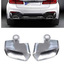 BMW G30 G31 M SPORT PERFORMANCE STYLE 550I LARGE EXHAUST TIPS TAILPIPES CHROME