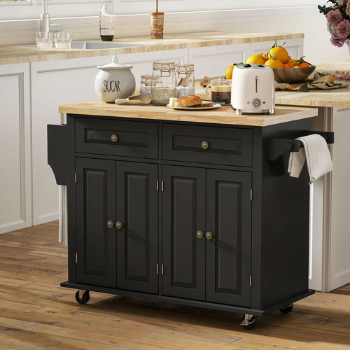 Rolling kitchen island trolley - rolling,