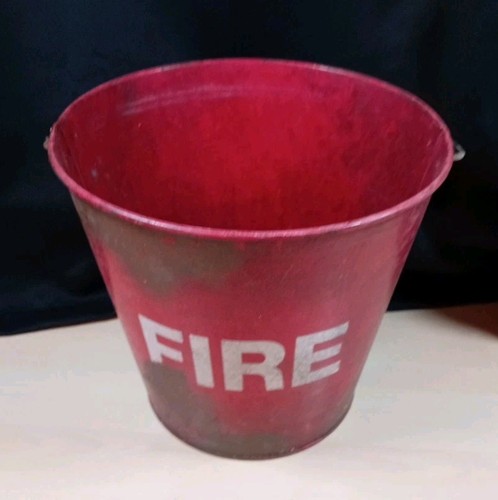 Vintage red fire bucket - vintage,