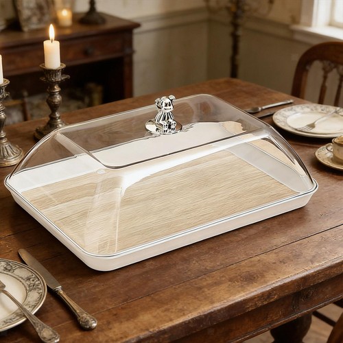 Cake stand with dome pastry - cake,