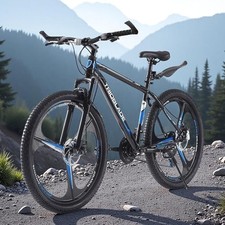 Unisex Mountain Bike 21 Speed Men Women Bikes Disc Brake Bicycle 24/26/27.5 Inch