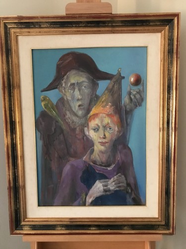 Vintage oil painting board - painting,